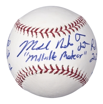 Mike Trout Autographed and Inscribed Stat Baseball LE 10/11 (MLB Authenticated & Steiner)